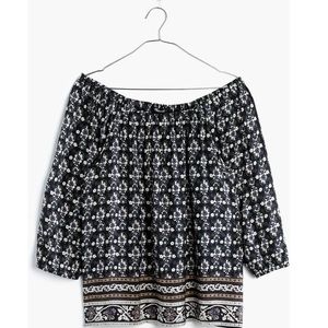 Silk off the shoulder top Madewell